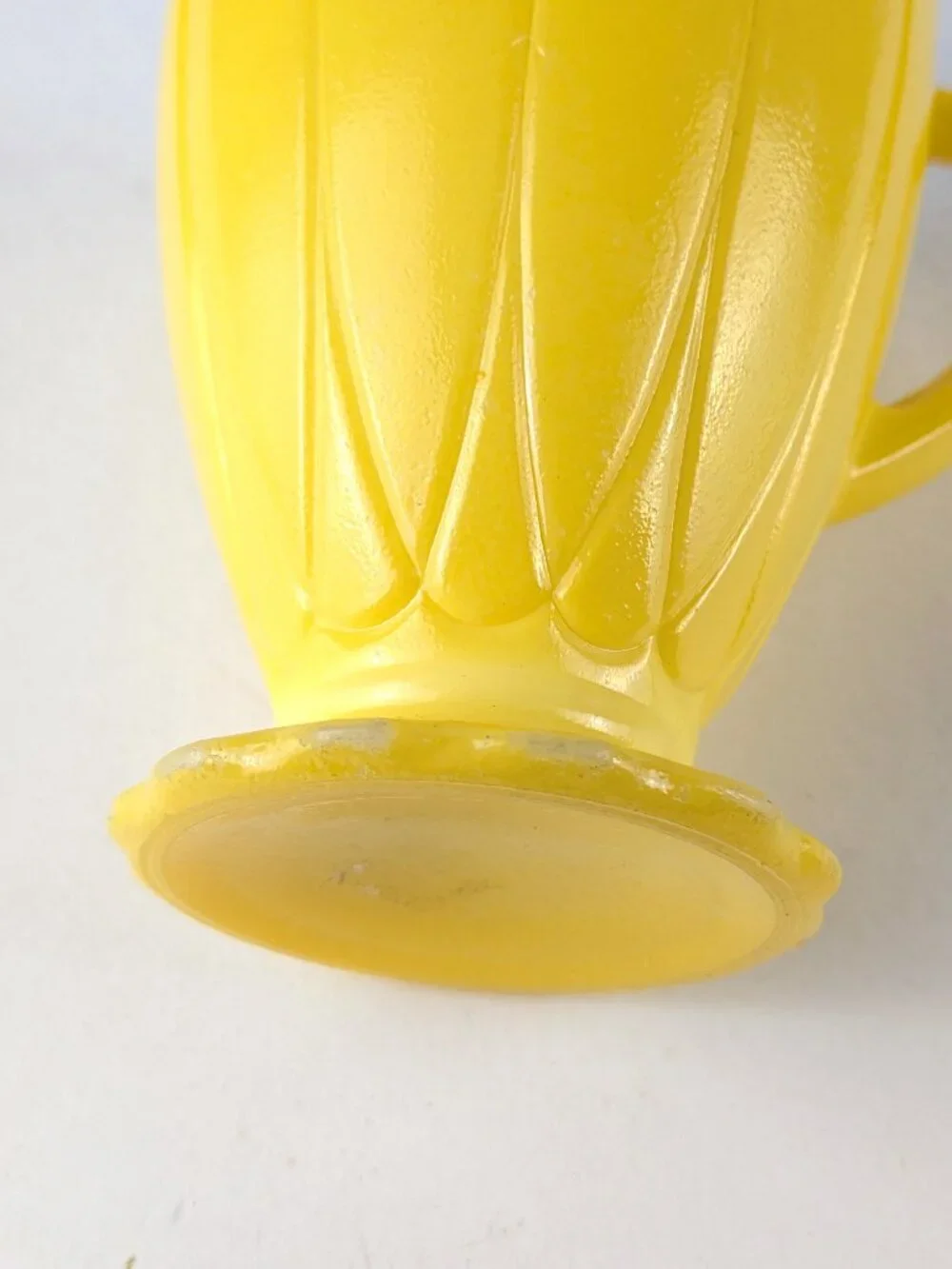 Vintage 40s/50s Hazel Atlas Creamer Yellow Milk Glass